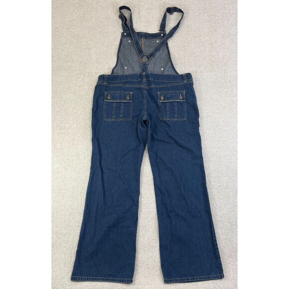 Vintage Old Navy Bib Overalls Women's XL Blue Denim Farmcore Workwear - Picture 2 of 11